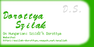 dorottya szilak business card